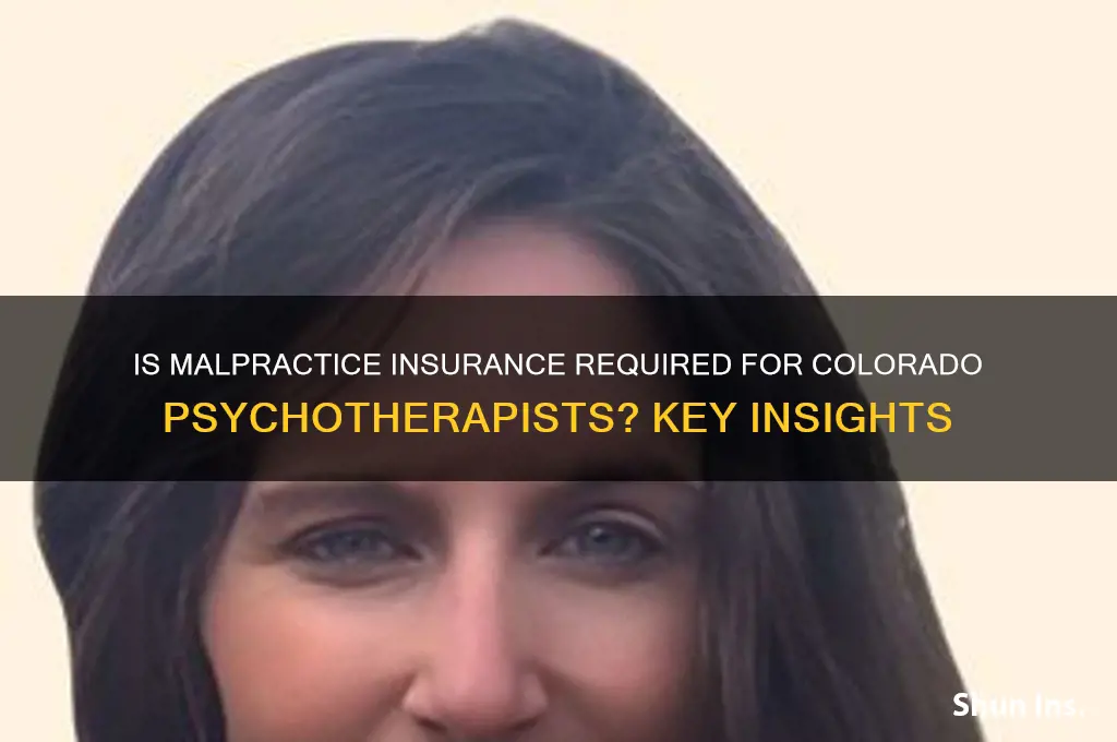 is malpractice insurance mandatory for psychotherapist in colorado