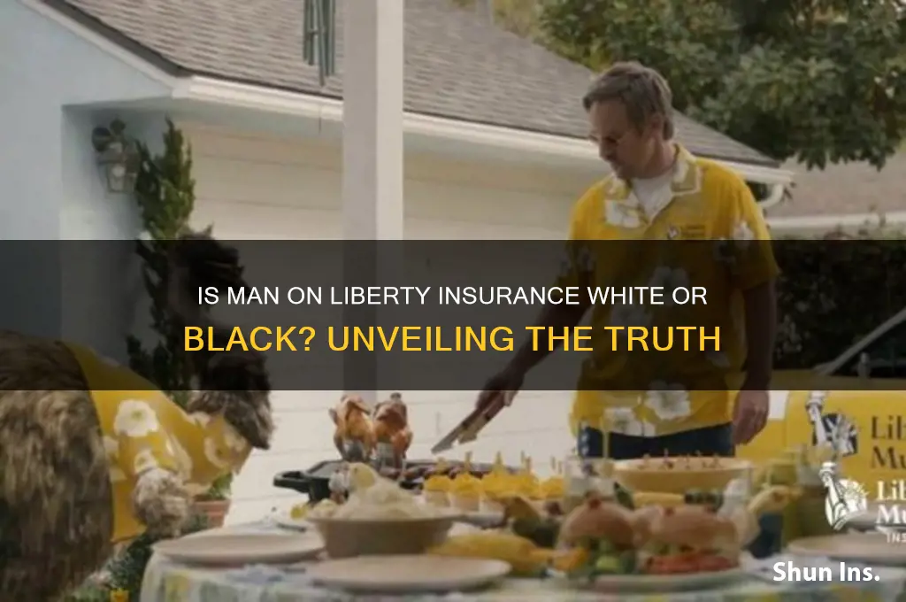 is man on liberty insurance white or black