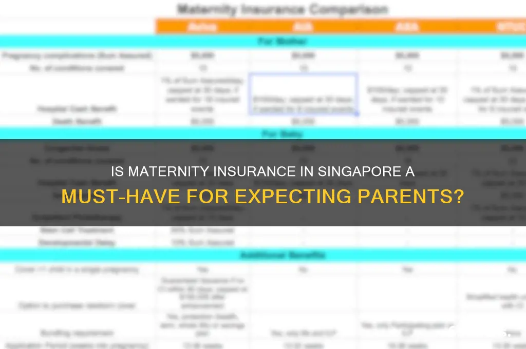 is maternity insurance necessary singapore