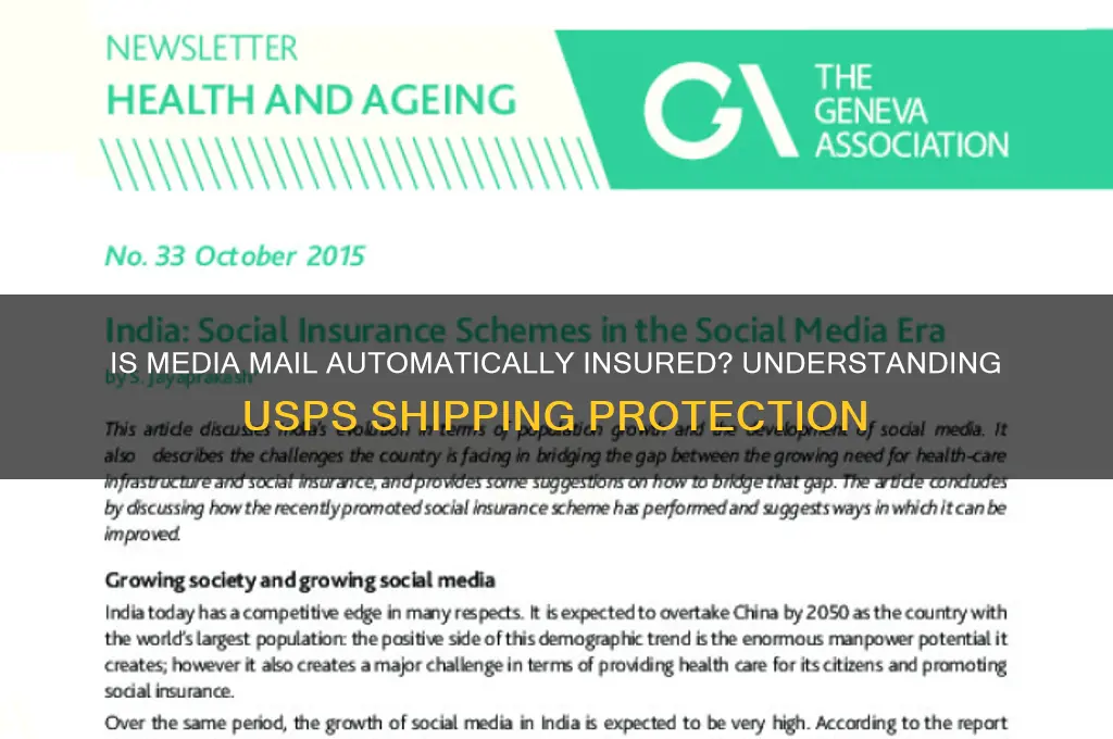is media mail automatically insured