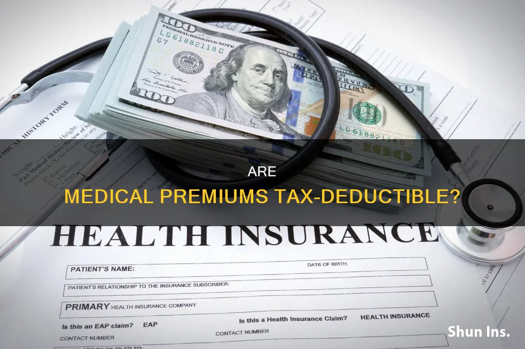 is medical premiums from house insurance deductible on federal tax