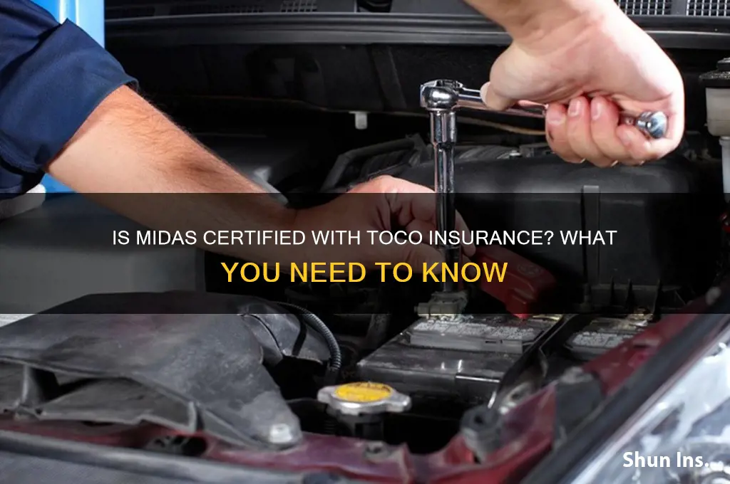 is midas certified with toco insurance
