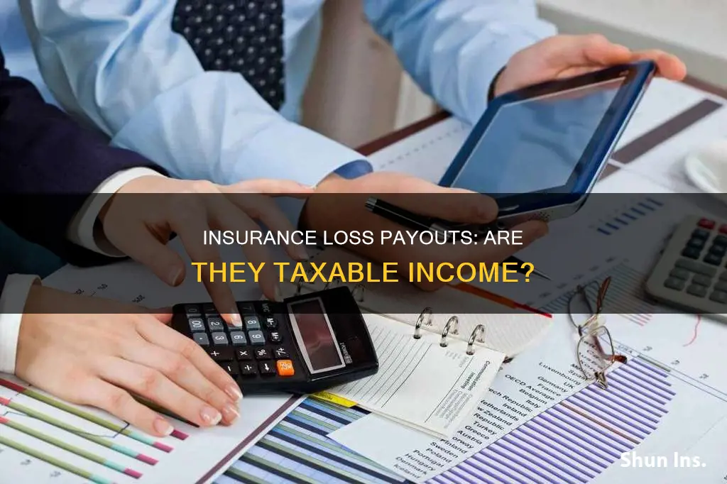 is money received from an insurance loss taxable