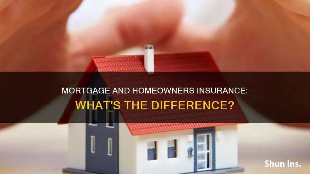is mortgage insurance and homeowners insurance the same thing