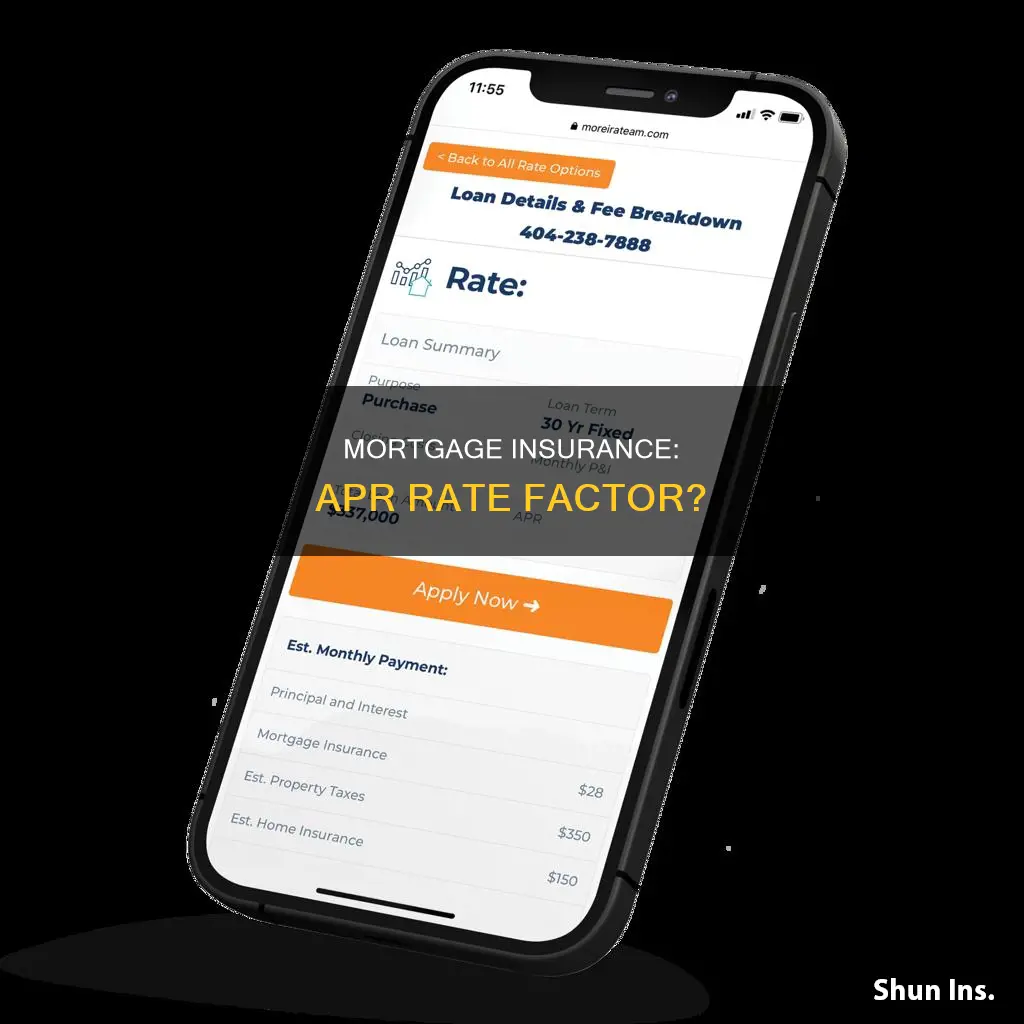 is mortgage insurance factored into apr rate