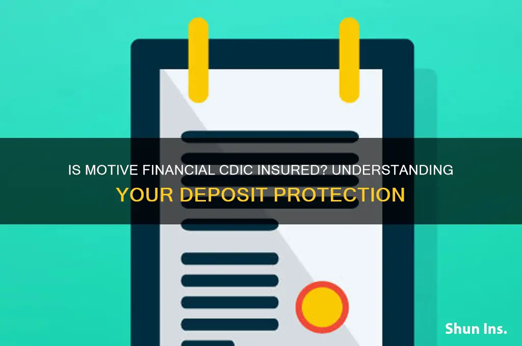 is motive financial cdic insured