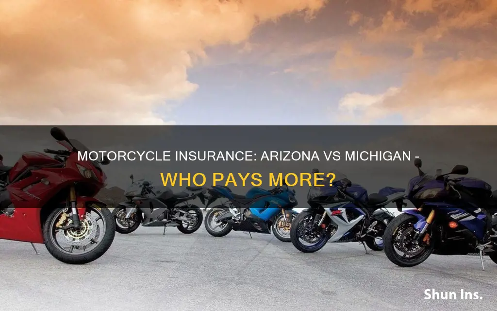 is motorcycle insurance higher in Arizona than michigan