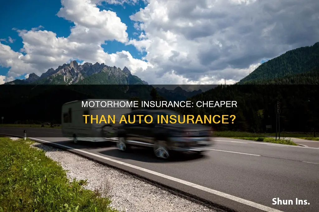 is motorhome insurance cheaper than auto insurance