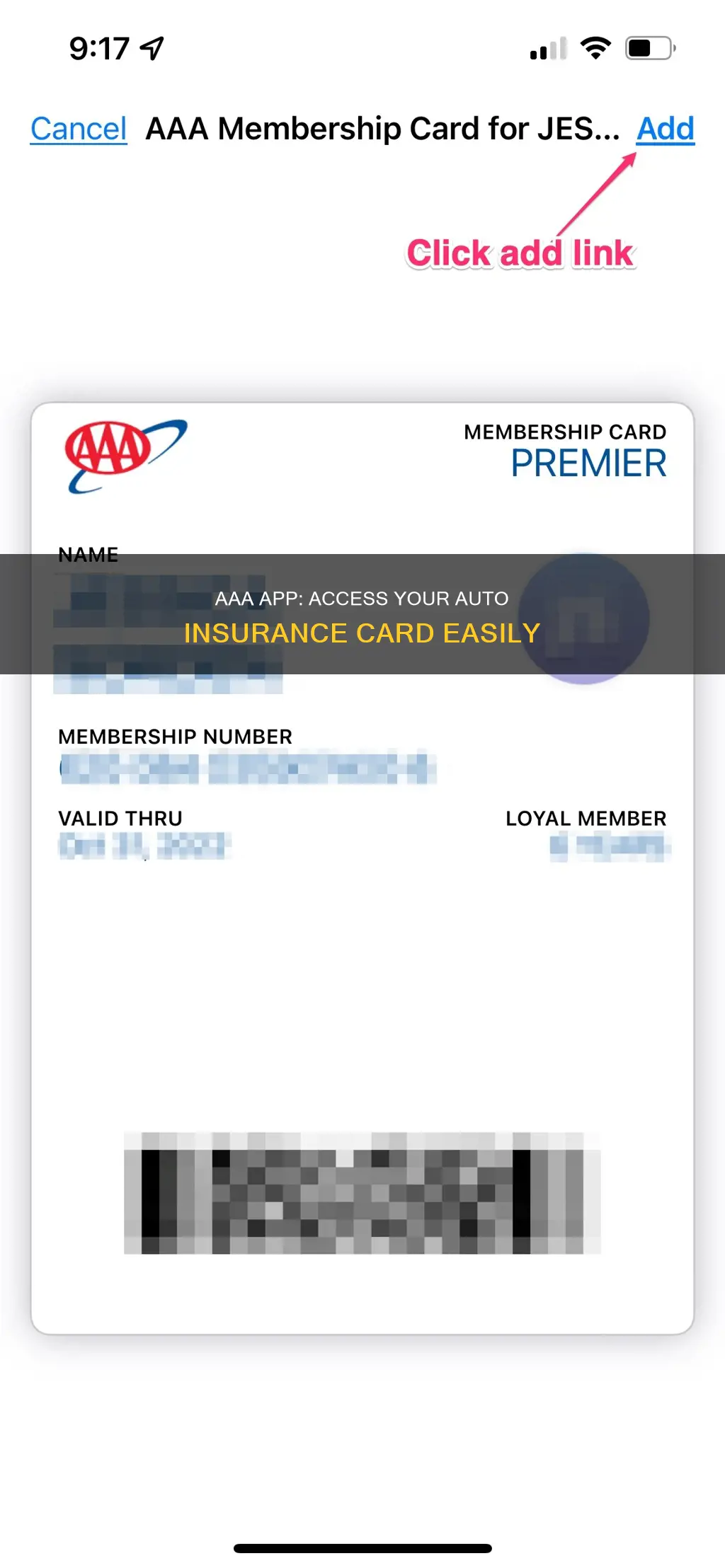 is my aaa auto insurance card on aaa app