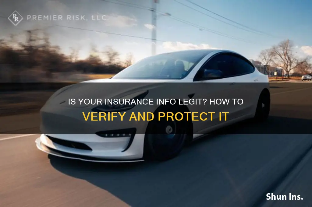 is my insurance info legit