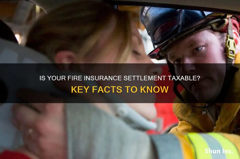 is my insurance settlement taxable for fire