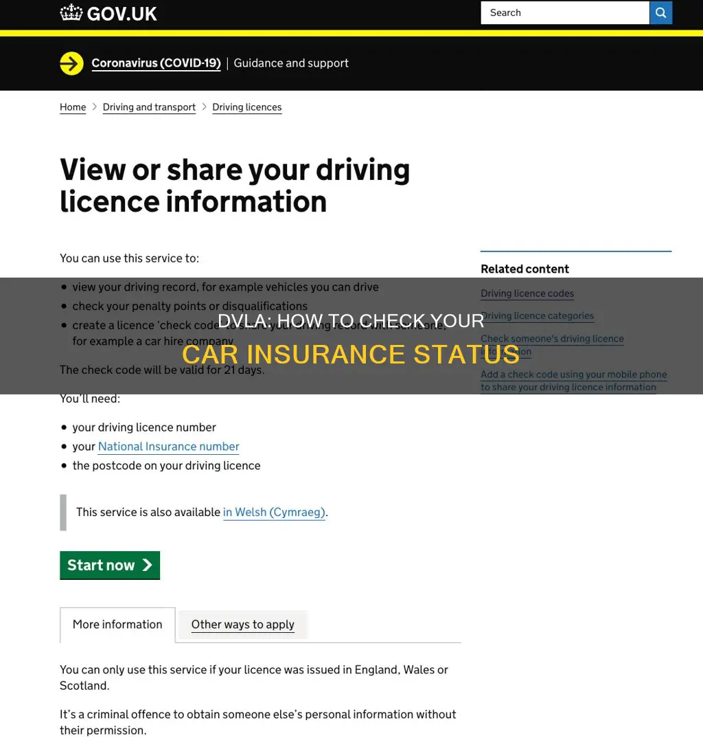 is my vehicle insured dvla