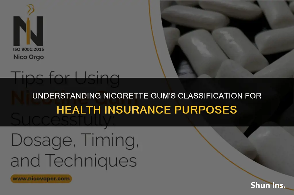 is nicorette gum considered a tobacco product for health insurance