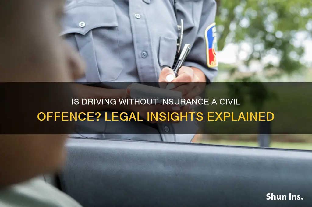 is no insurance a civil offence