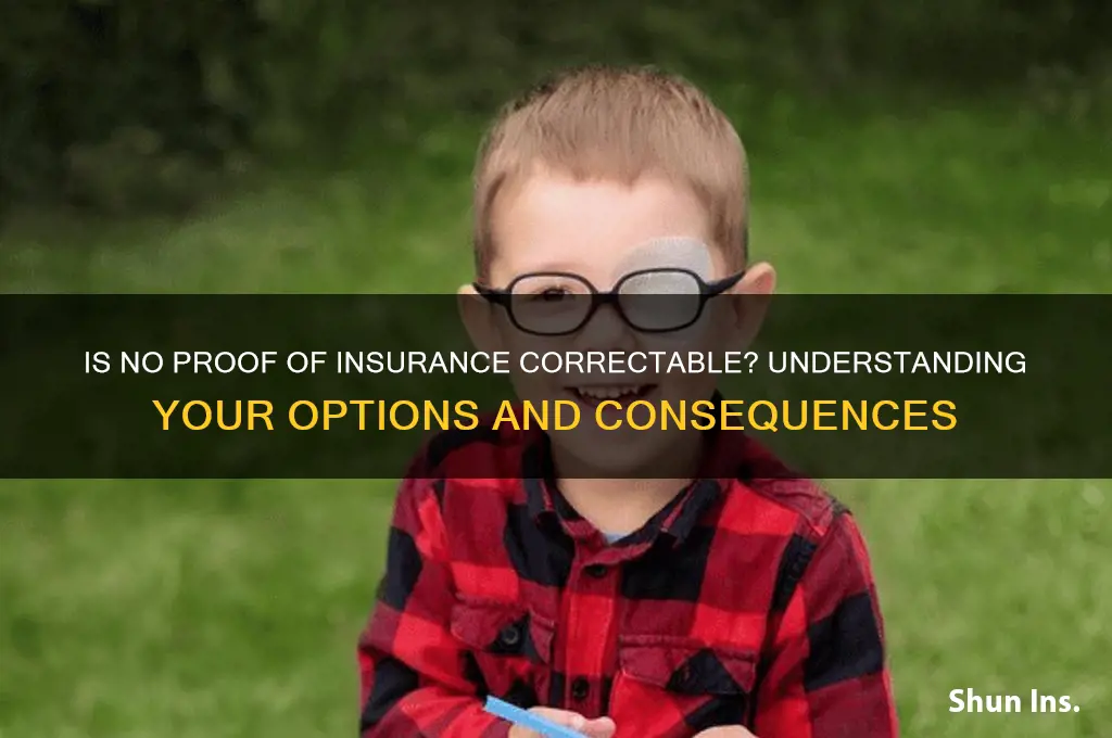 is no proof of insurance correctable