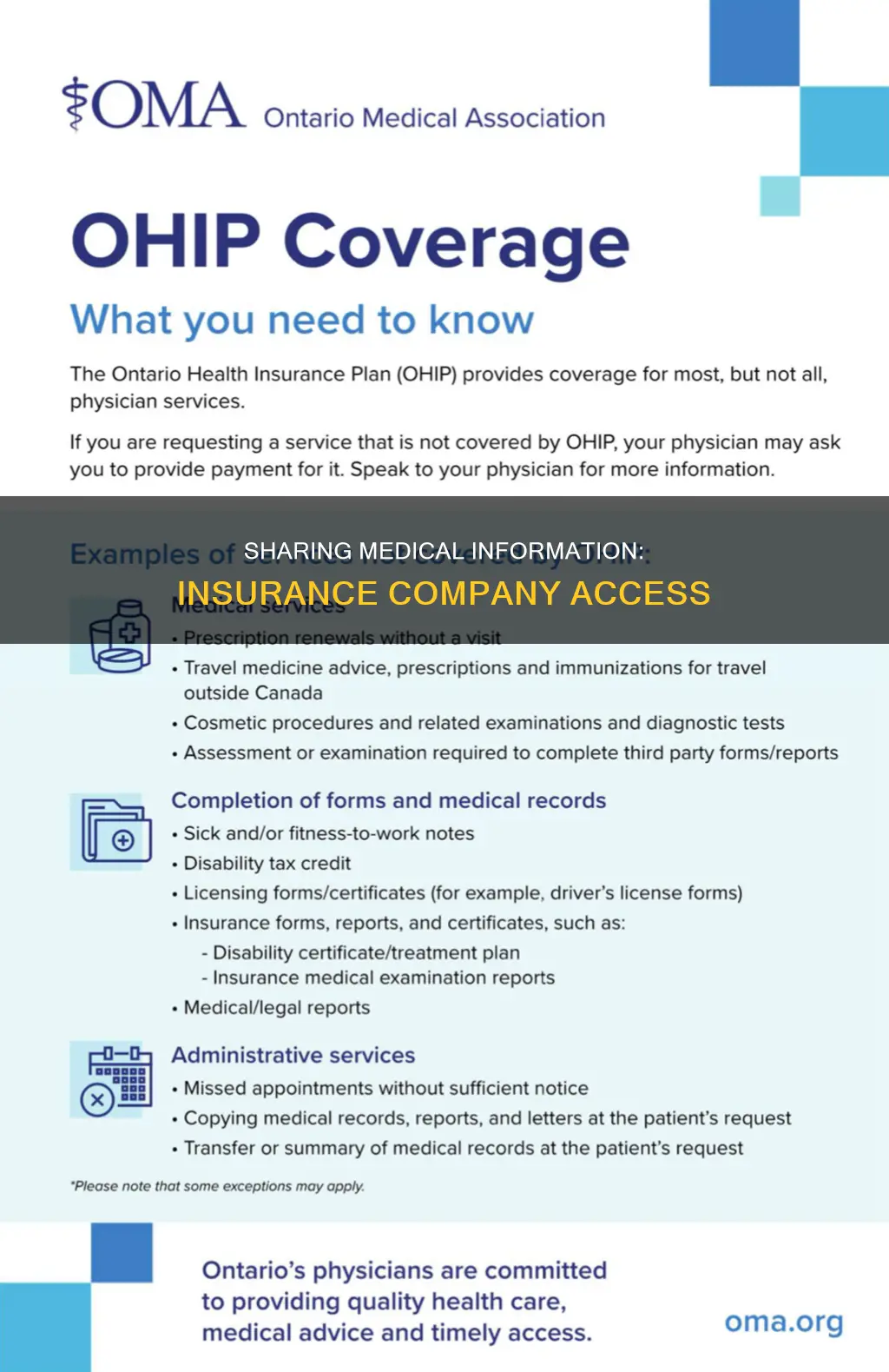 is ok to give an insurance company medical information