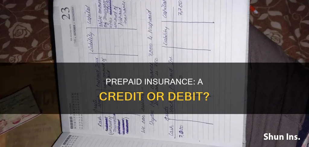 is prepaid insurance reported as a credut