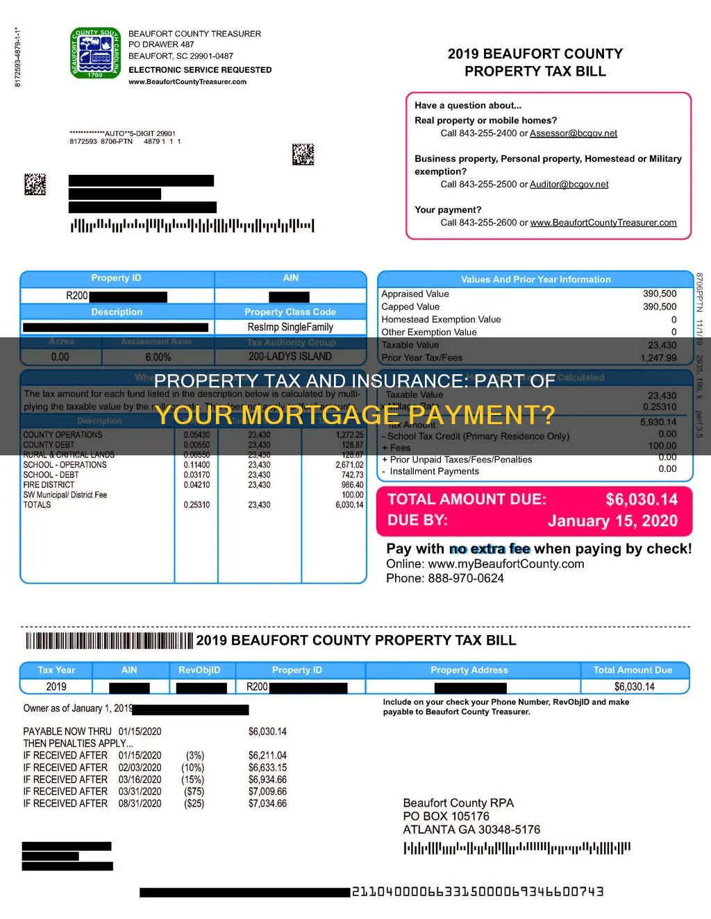 is property tax and homeowners insurance included in mortgage