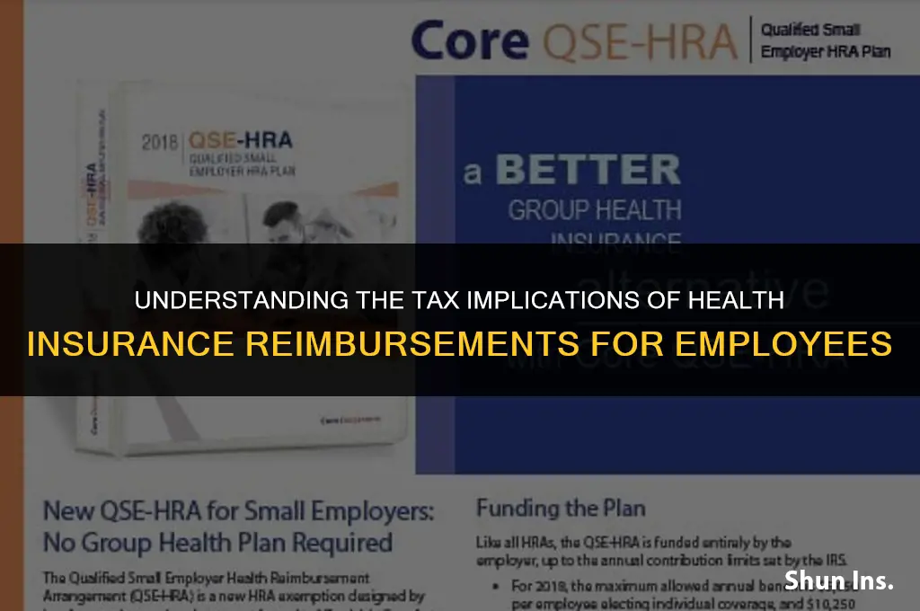 is reimbursing an employee for health insurance taxable