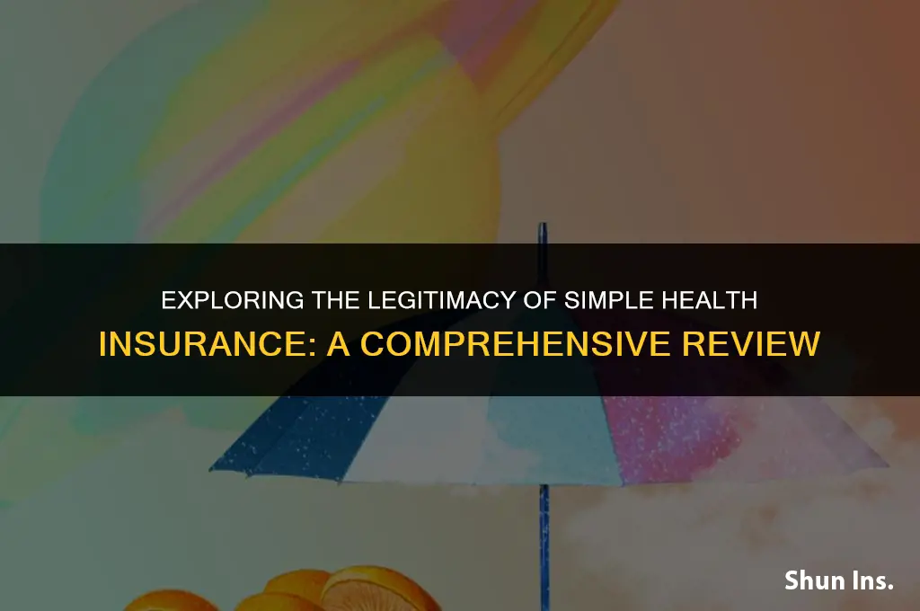 is simple health insurance legit