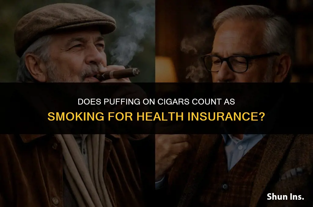 is smoking cigars considered smoking by health insurance