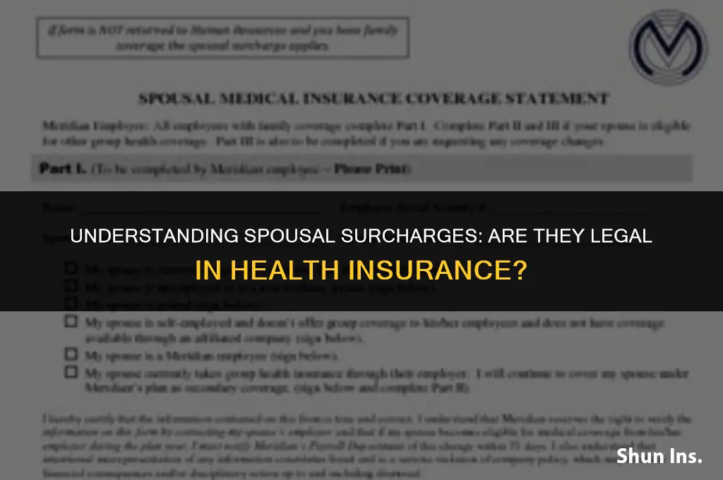 is spousal surcharge for health insurance legal