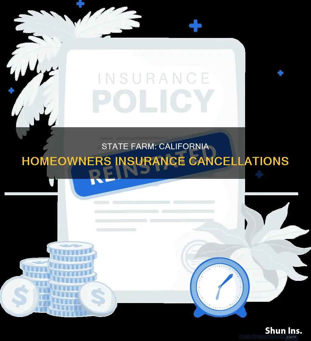 is state farm cancelling homeowners insurance in California