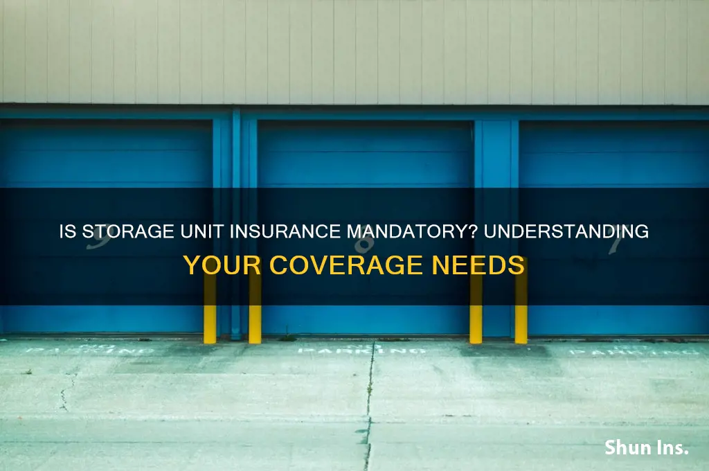 is storage unit insurance mandatory