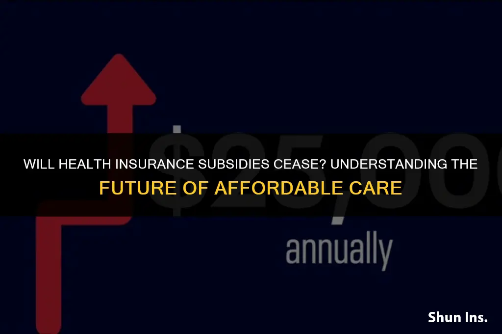 is subsidy for health insurance going to stop