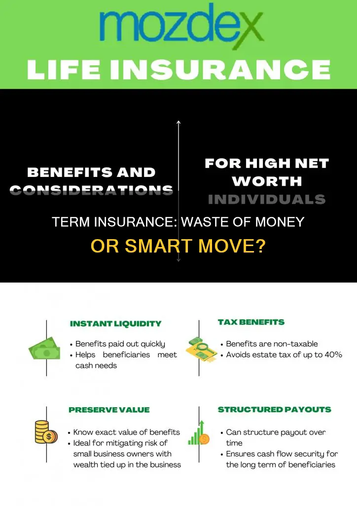 is term insurance a waste of money