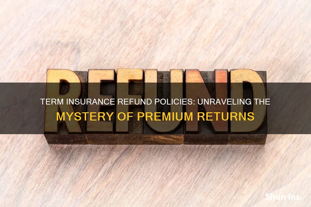 is term insurance refundable