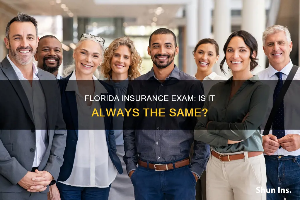is the florida insurance exam the same everytime