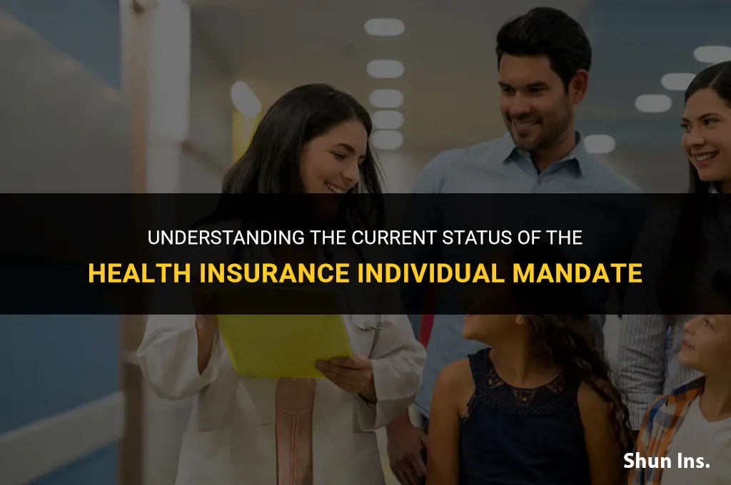 is the health insurance individual mandate still in effect