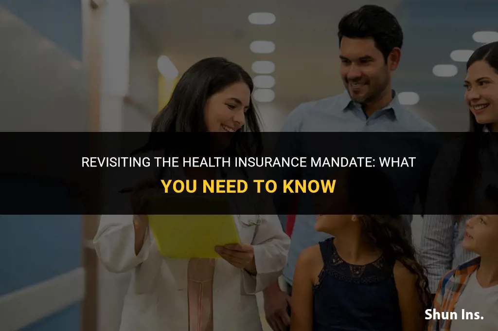 is the health insurance mandate back