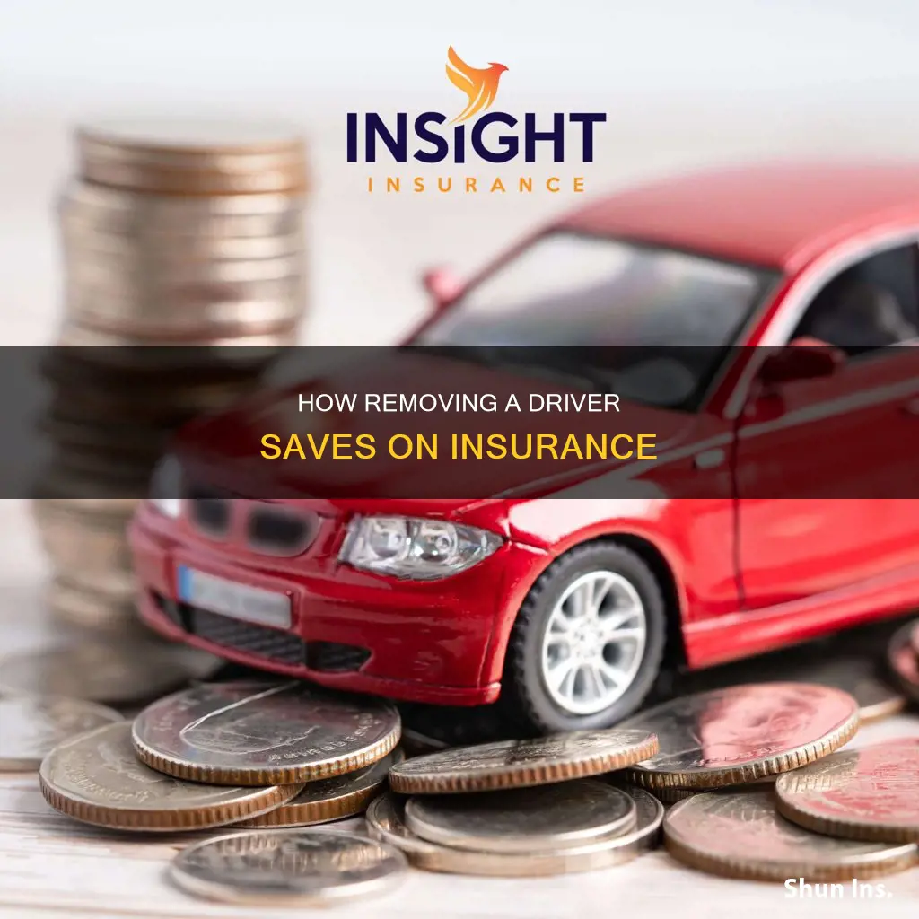 is the insurance save money when I remove driver