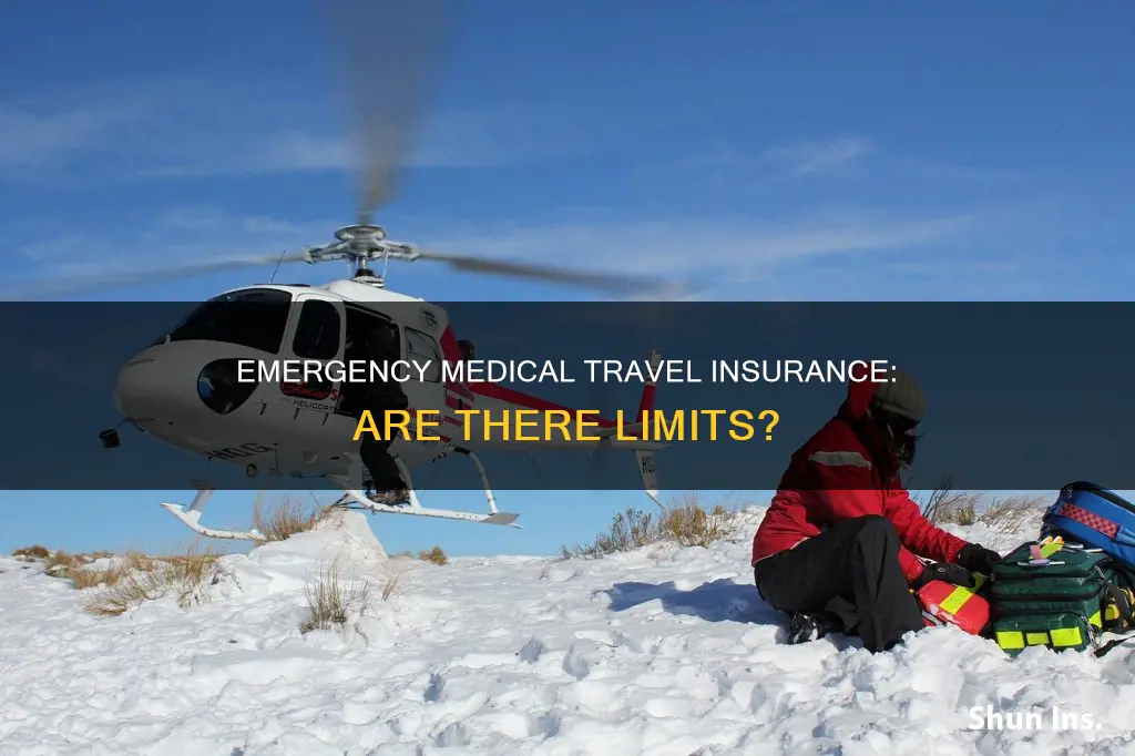 is there a cap on emergency medical travel insurance