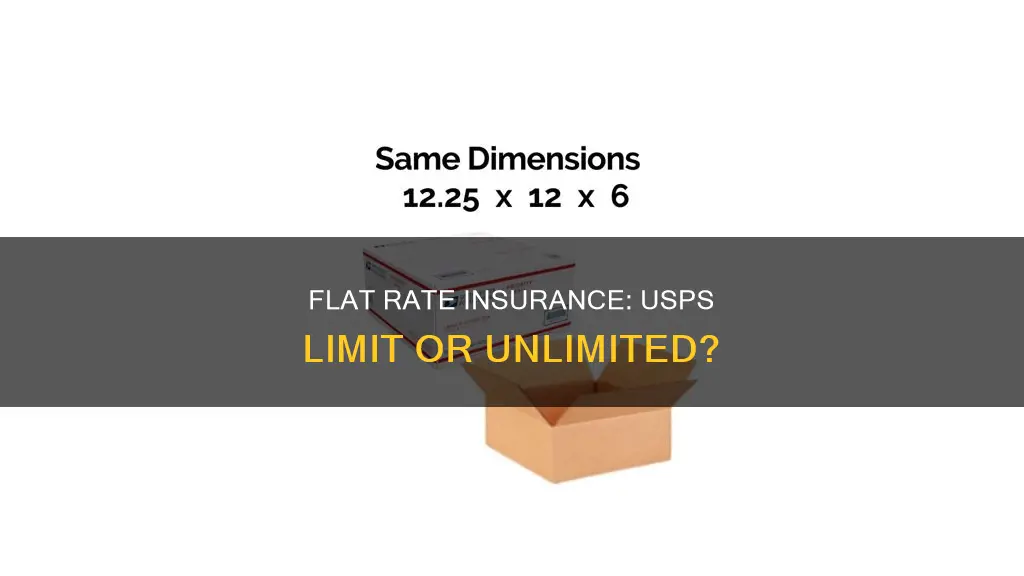 is there a limit on flat rate insurance for usps