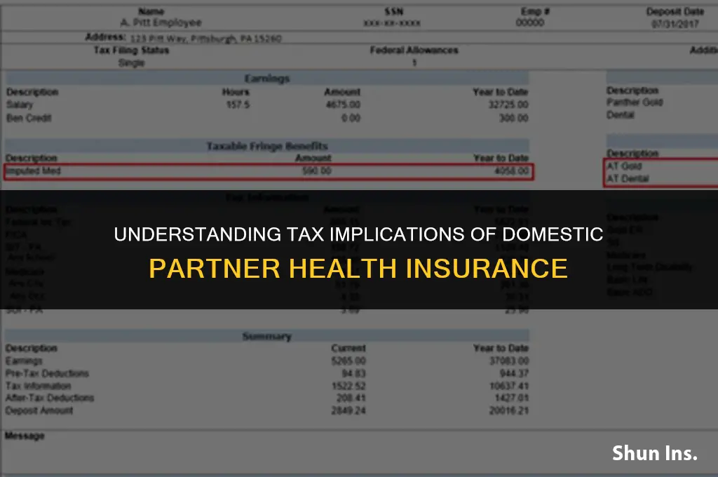 is there a tax liability for domestic partner health insurance