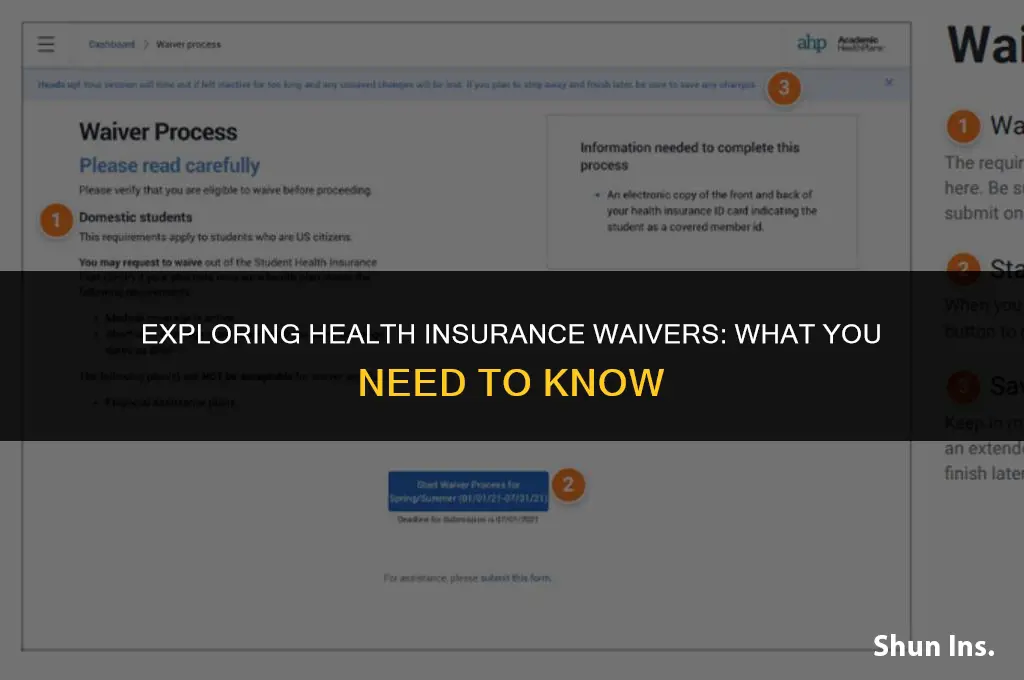 is there a waiver for health insurance