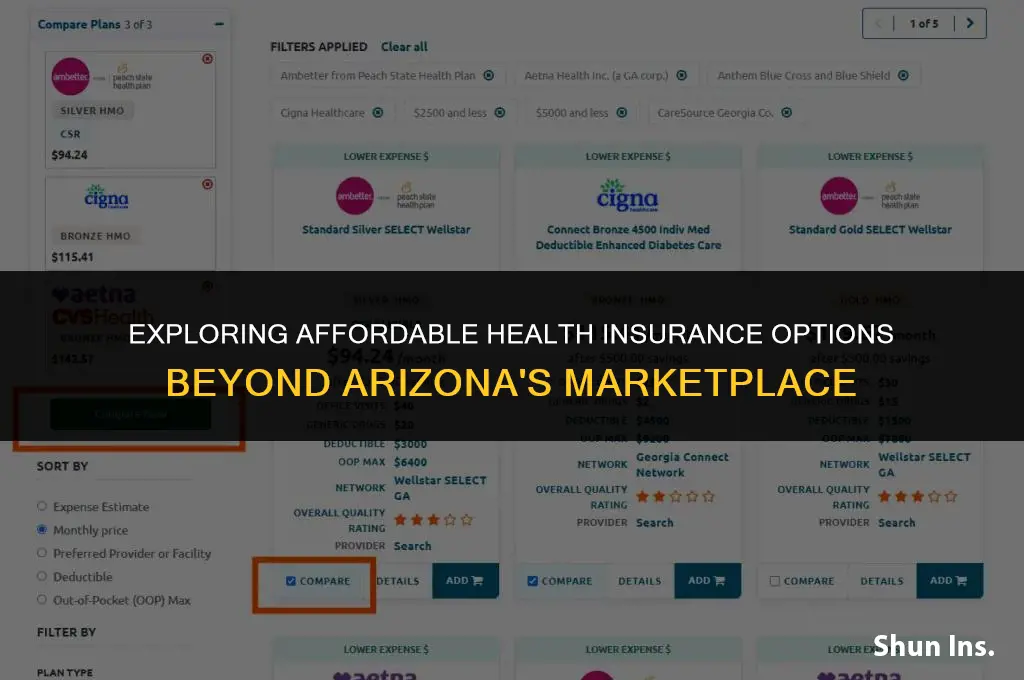 is there cheaper health insurance other than marketplace arizona
