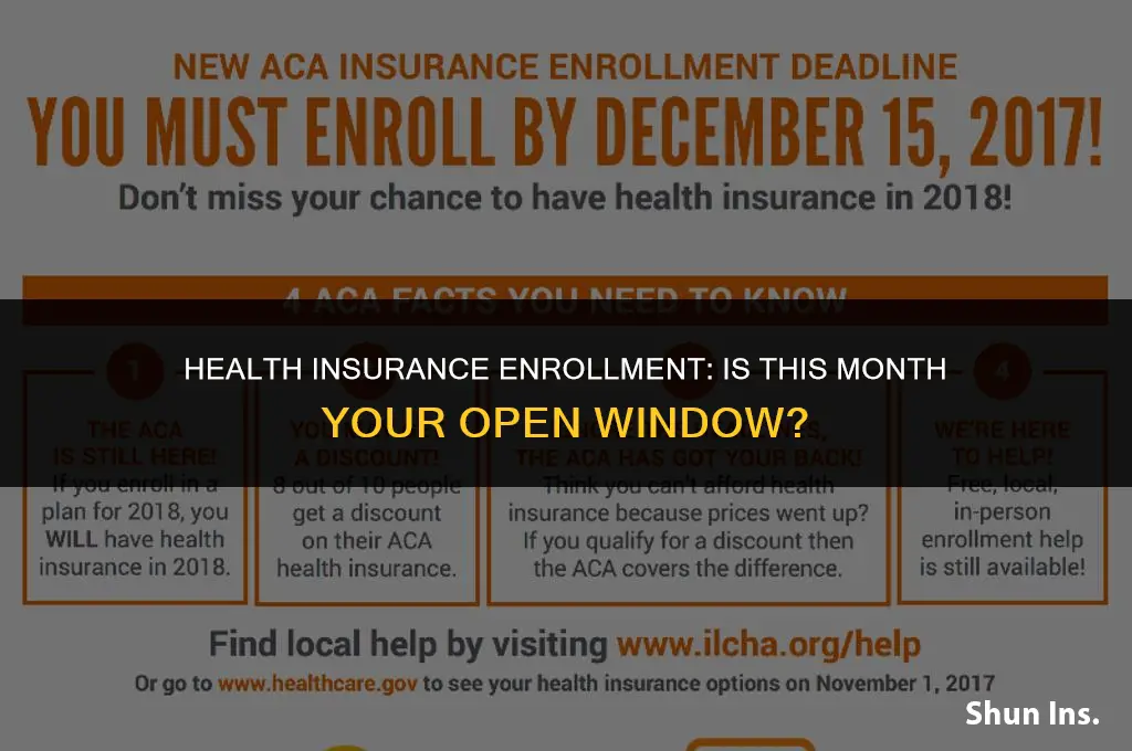 is this month opening for health insurance