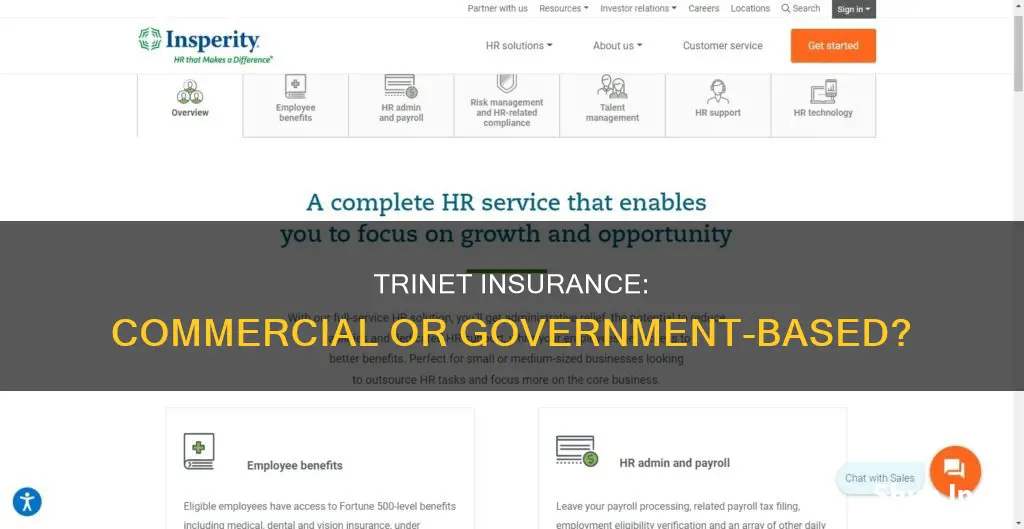 is trinet insurance commercial or government insurance