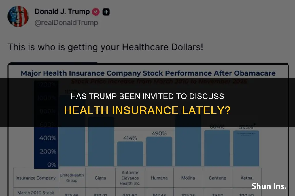 is trump invited any health insurance