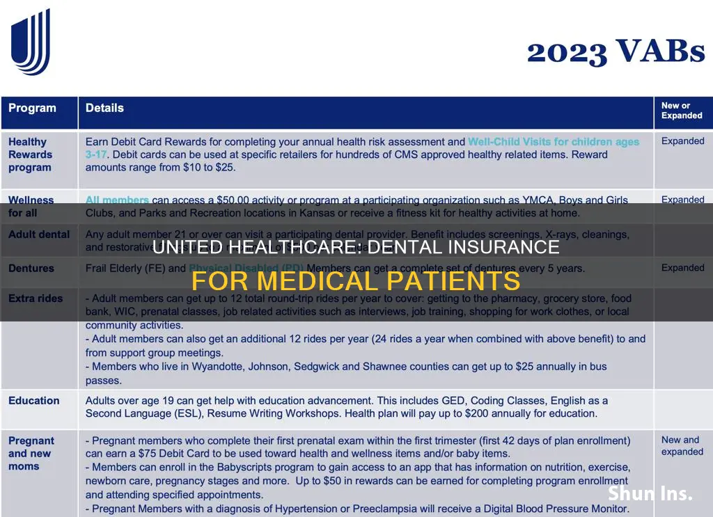 is united healthcare medical related dental insurance