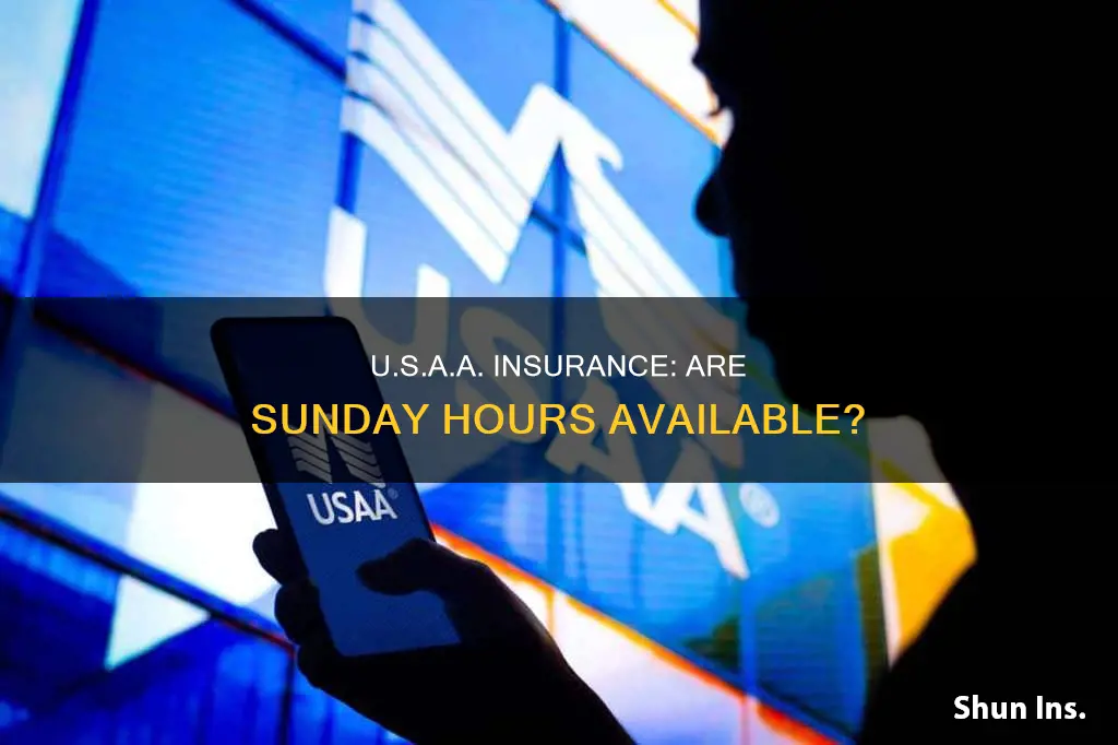 is usaa insurance open on sunday