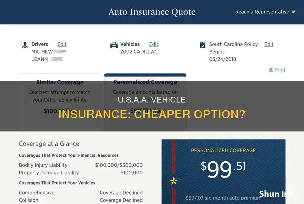 is usaa vehicle insurance cheaper