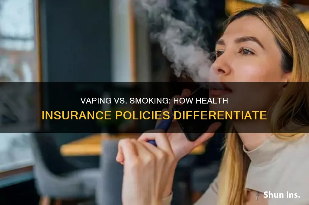 is vaping considered smoking for health insurance