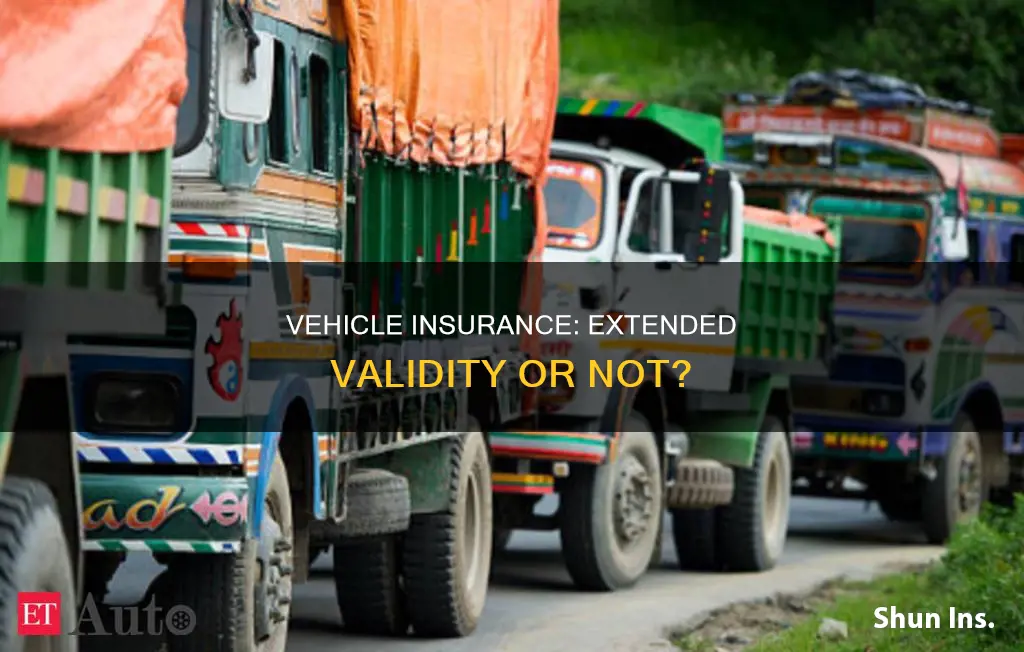 is vehicle insurance validity extended