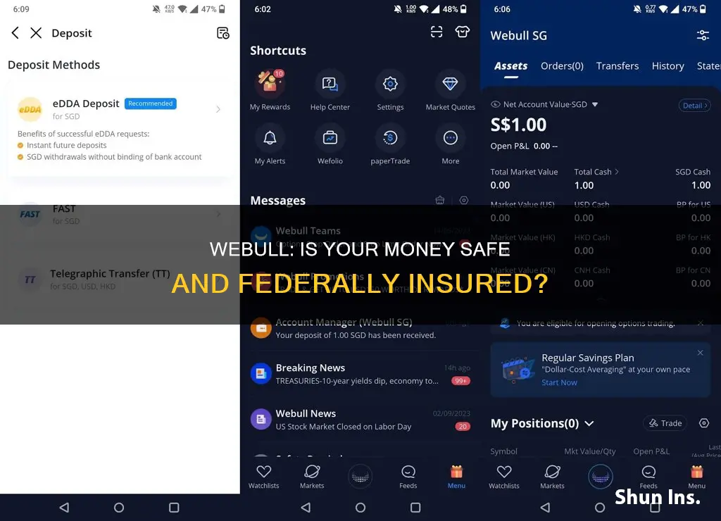 is webull federally insured