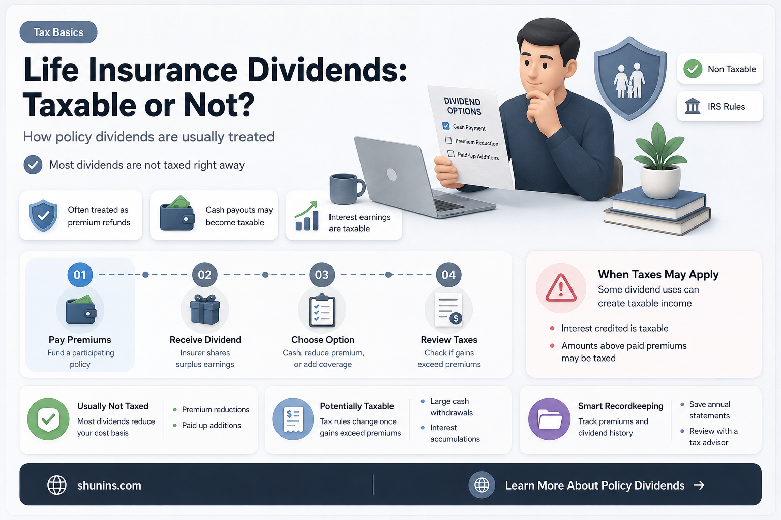 are dividends from life insurance taxable